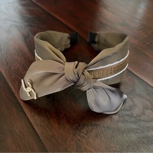 Women’s Satin Ribbon Crystal headband (brown)